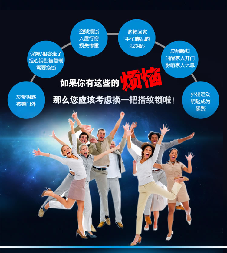 中国结智能锁 玻璃门指纹锁采用电动锁舌结构