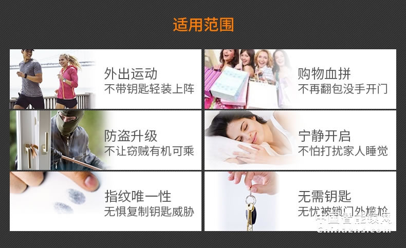 移康智能指纹锁 家用密码锁智能锁木门防盗大门锁