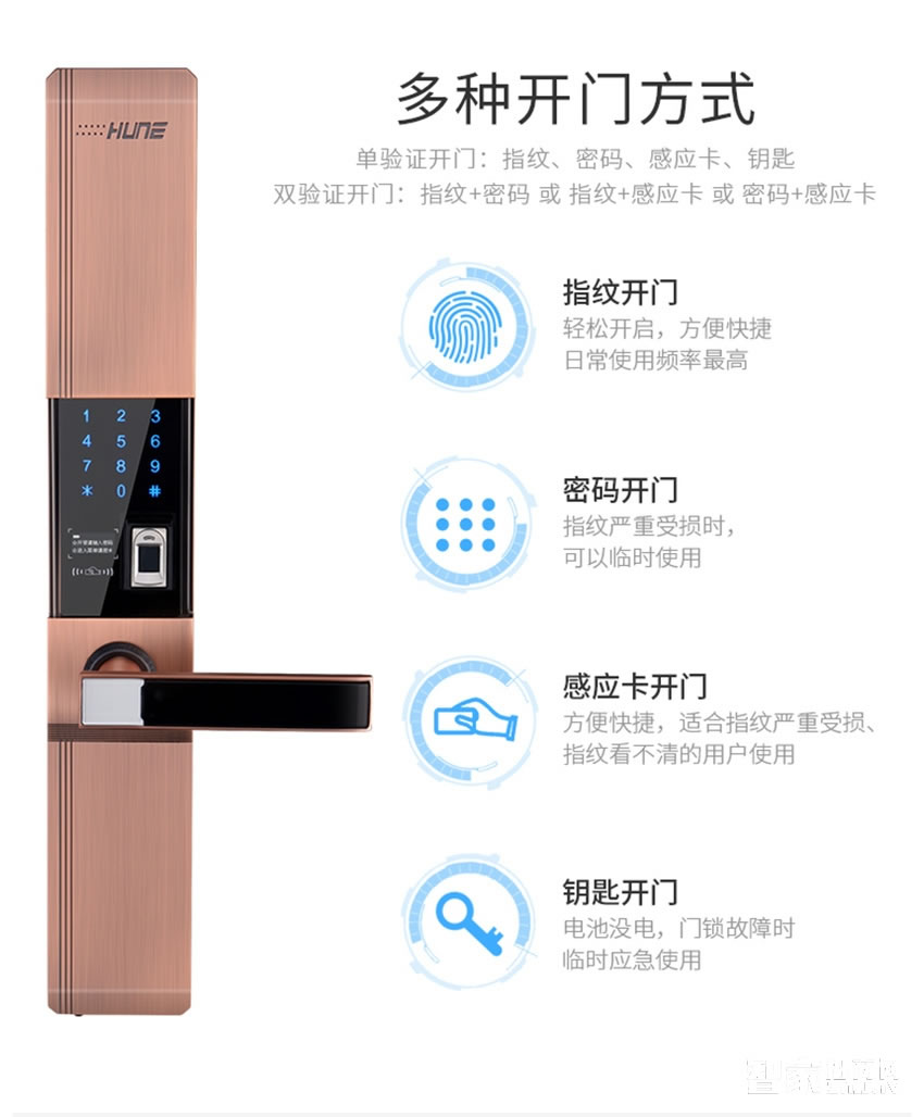 科裕电子密码锁 公寓防猫眼指纹锁