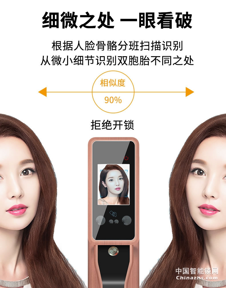 金玉鑫人脸全自动智能锁 防特斯拉线圈门锁