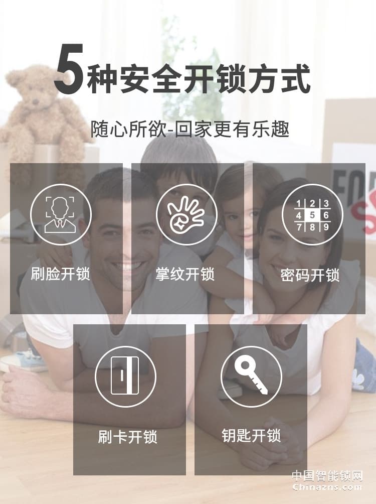 金玉鑫人脸全自动智能锁 防特斯拉线圈门锁