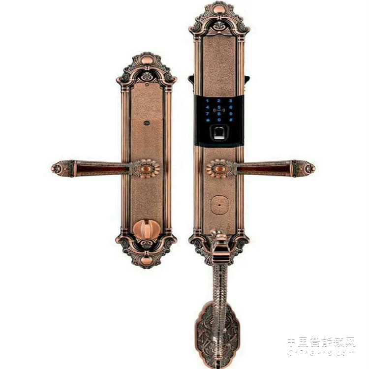 金玉鑫欧式智能门锁 别墅指纹锁 铜门指纹锁