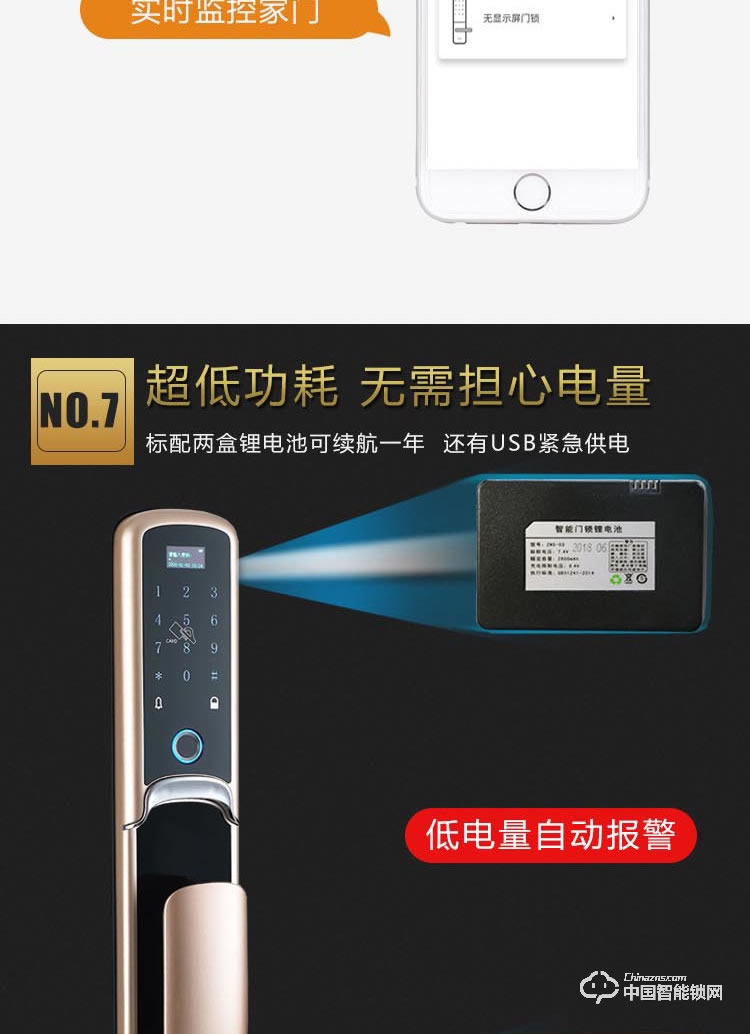 普利多智能锁 推拉式指纹密码锁
