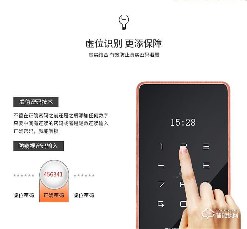 卡贝智能锁 家用防盗门密码锁