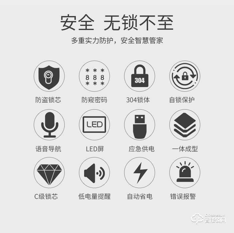 腾飞指纹锁 家用防盗门智能锁指纹锁密码锁