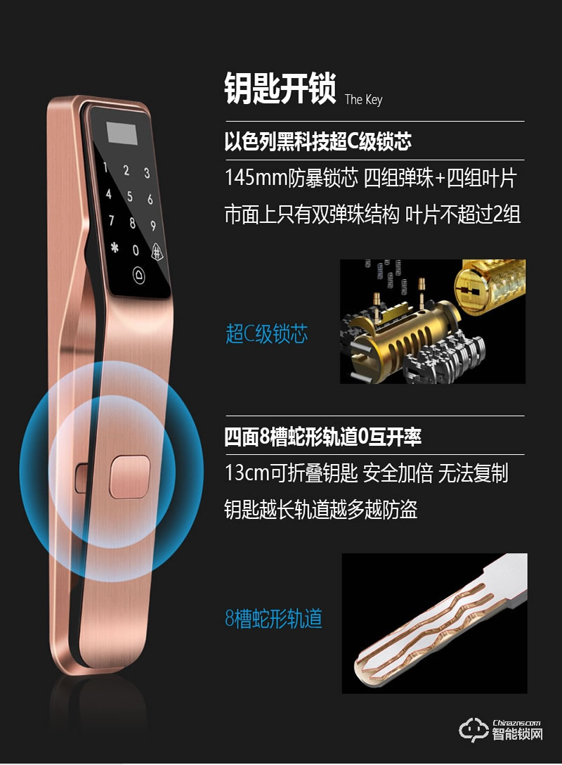 铠麦斯智能锁 猎豹一号全新一代高端智能锁