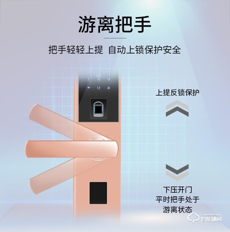 缔斯盾智能锁 A5半导体刷卡电子防盗门锁