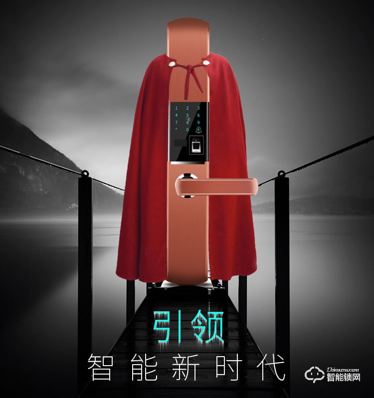 缔斯盾智能锁 H7滑盖智能刷卡密码指纹防盗锁