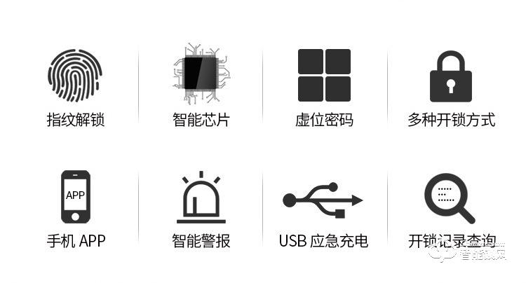 缔斯盾智能锁 H7滑盖智能刷卡密码指纹防盗锁