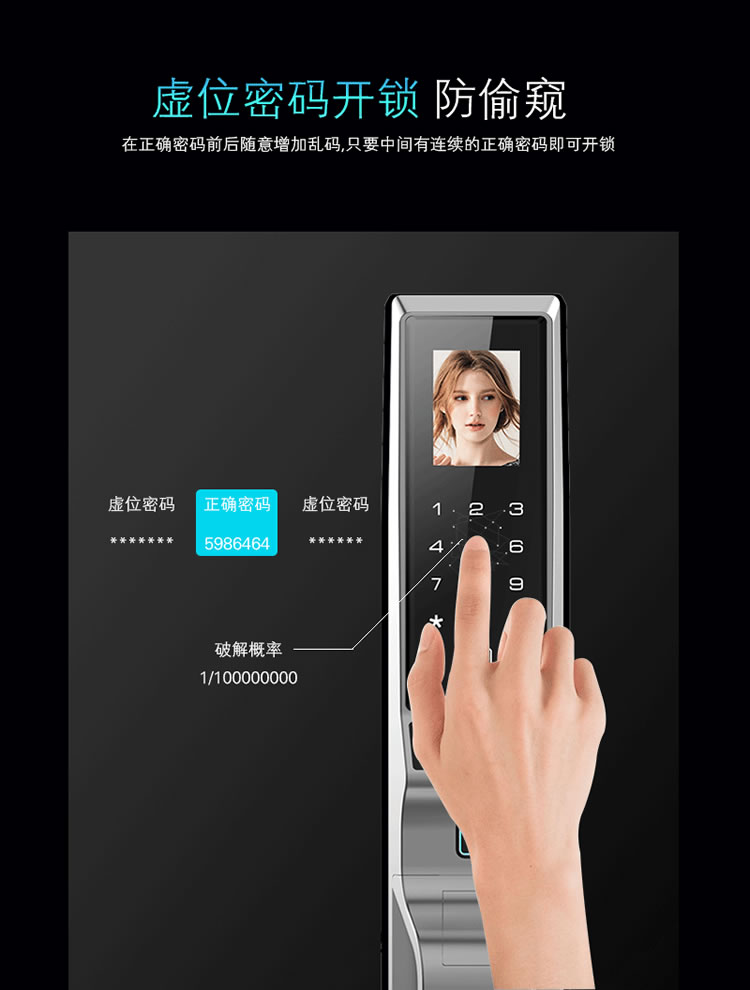 皇家金盾智能锁 R30人脸识别锁全自动智能锁