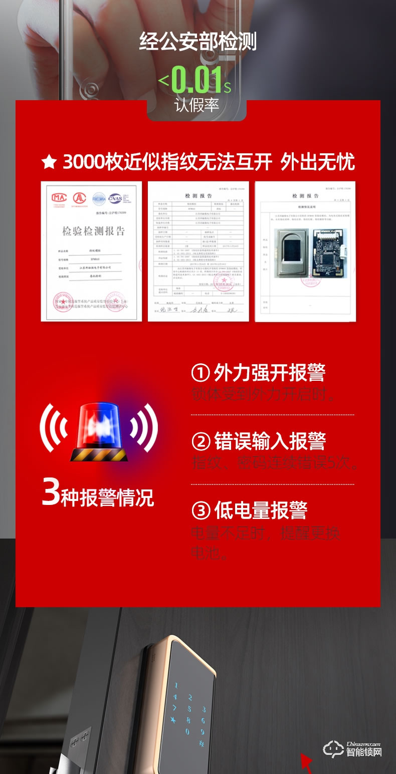 典匠智能锁 D5家用防盗门密码锁感应锁