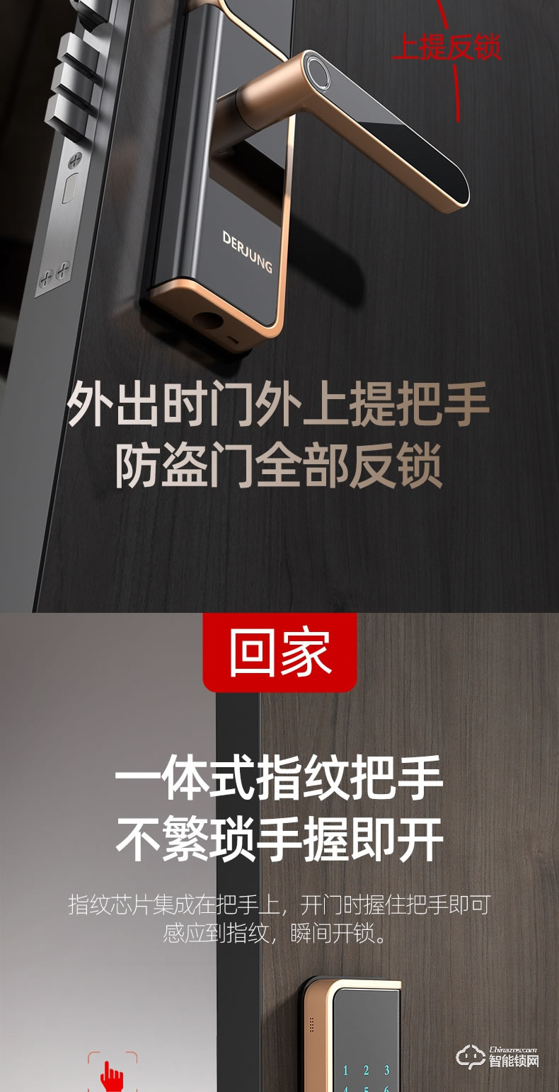 典匠智能锁 D5家用防盗门密码锁感应锁