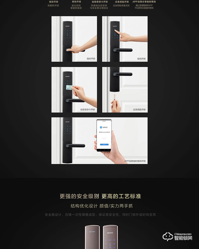 联想智能锁 R2 WiFi网络尊享版智能锁