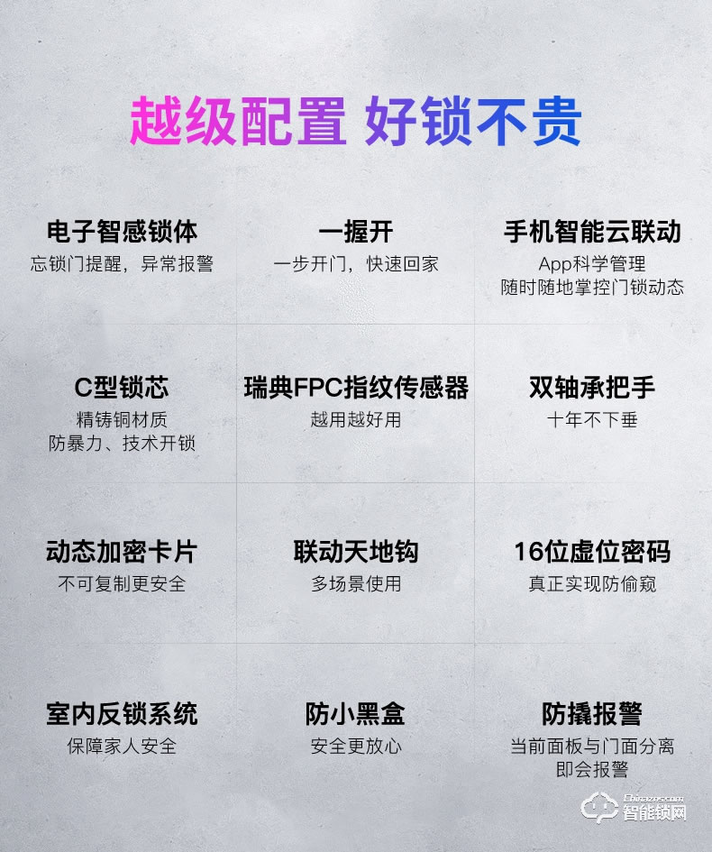 金指码智能锁 SK1一握开家用磁卡锁密码锁
