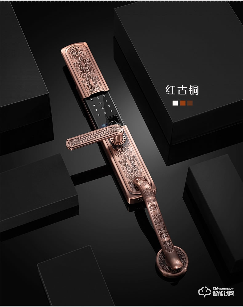 超人智能锁 X8270欧式密码锁别墅大门锁双开门电子锁