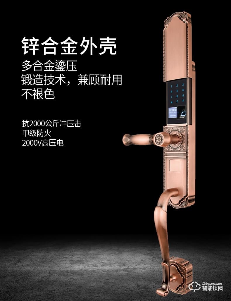 盾豹智能锁 D-WZ1豪华别墅门指纹锁