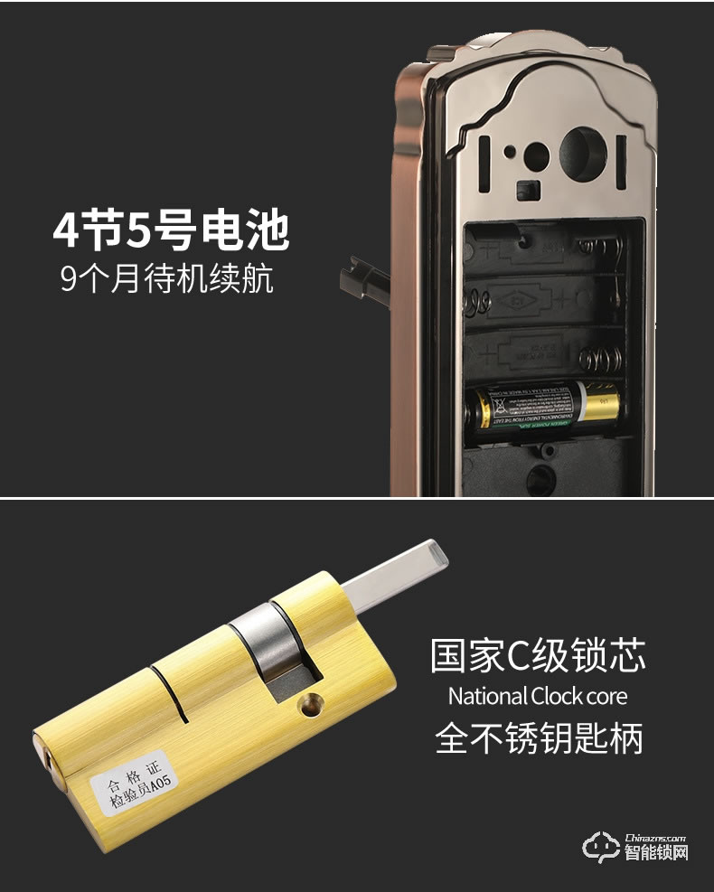 盾豹智能锁 D-WZ1豪华别墅门指纹锁