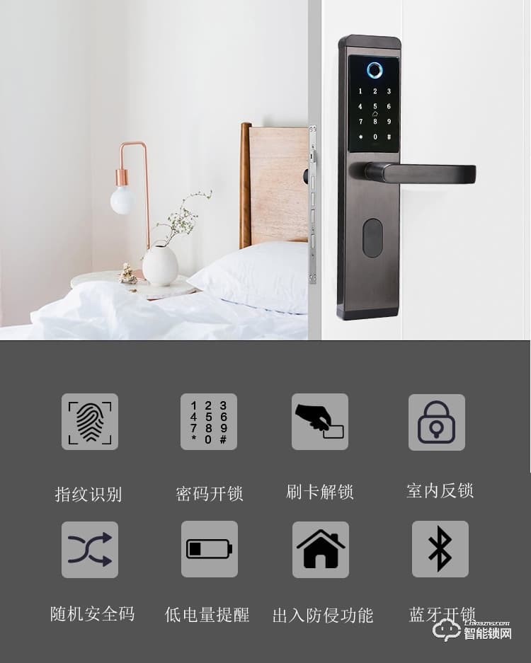 比利熊智能锁 T3家用防盗门APP临时密码锁