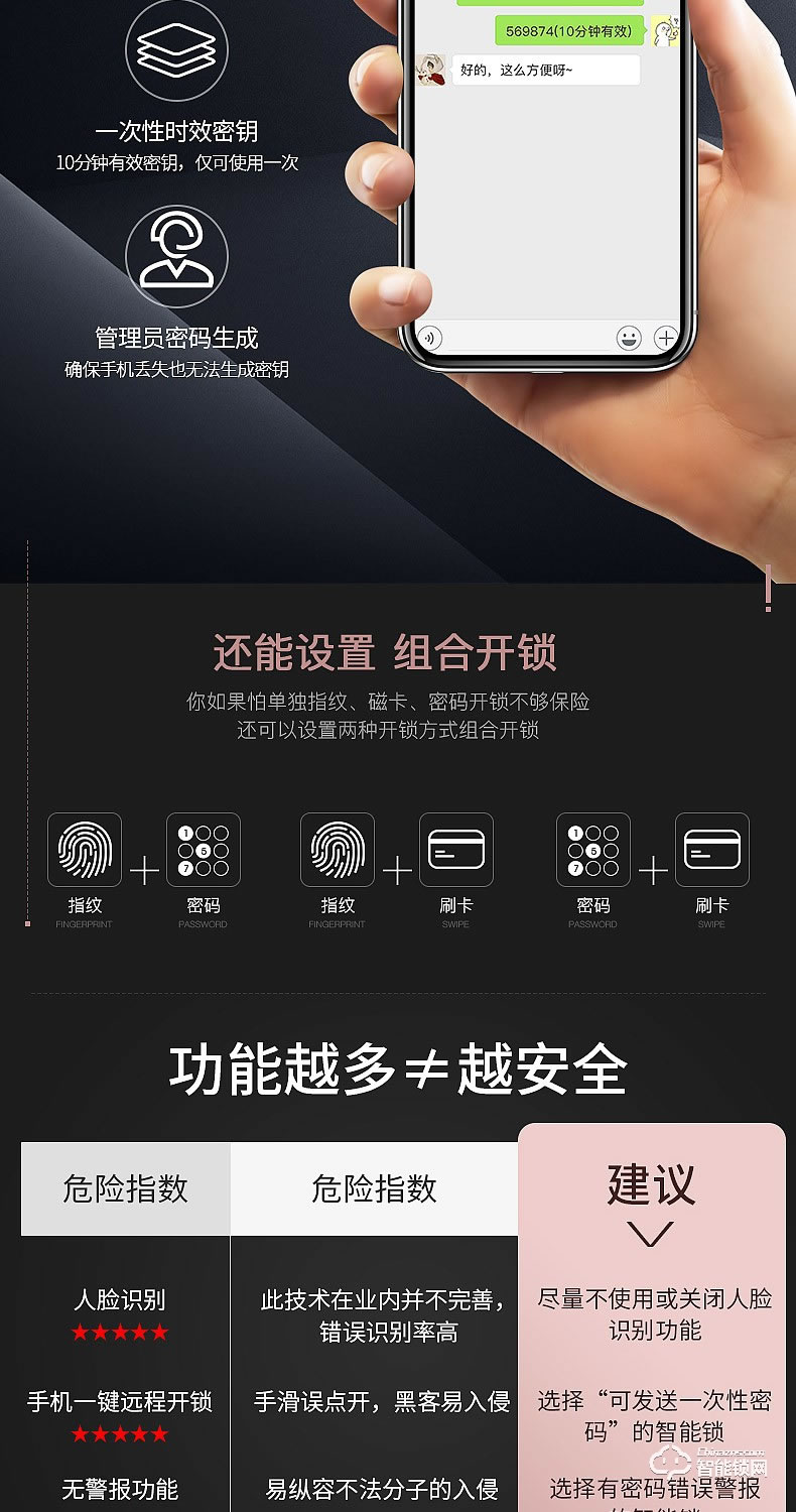 森太智能锁 ST81防盗门锁家用防猫眼刷卡锁