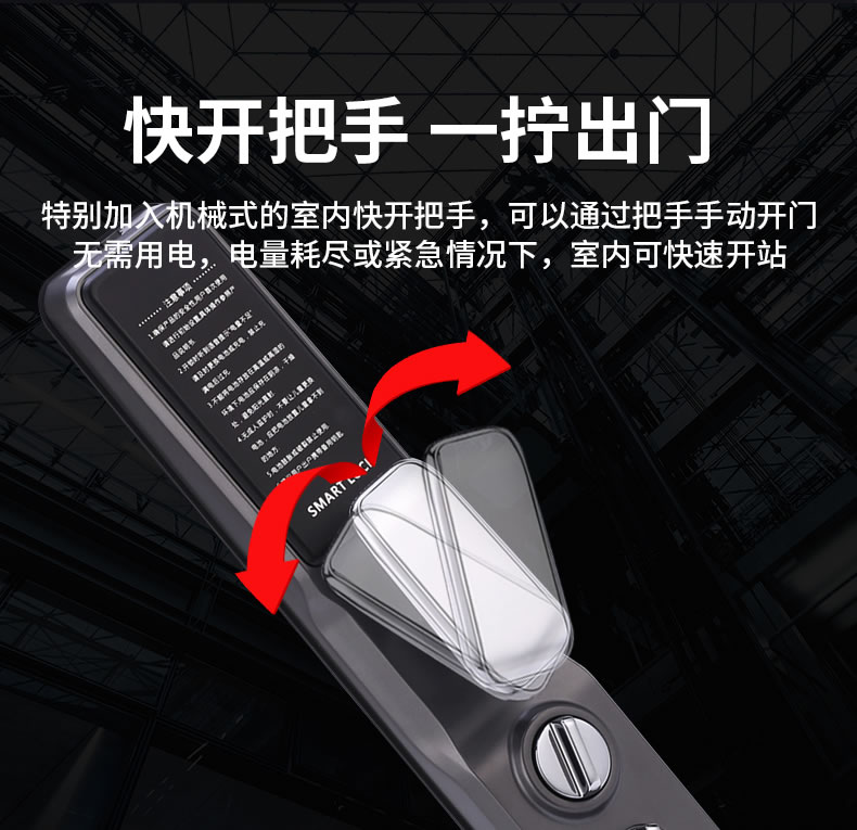 摩萨迪智能锁 MLFACE-009全自动人脸指纹锁密码锁