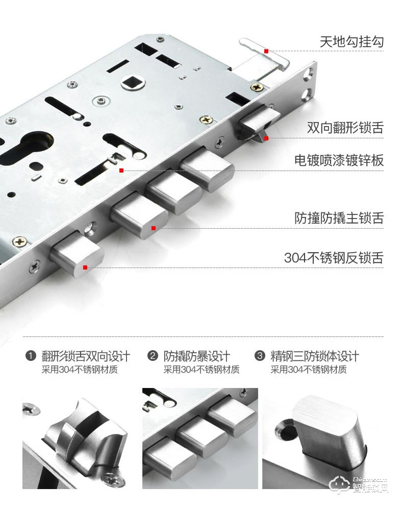 摩萨迪智能锁 MLF-012一握开家用防盗门智能密码锁