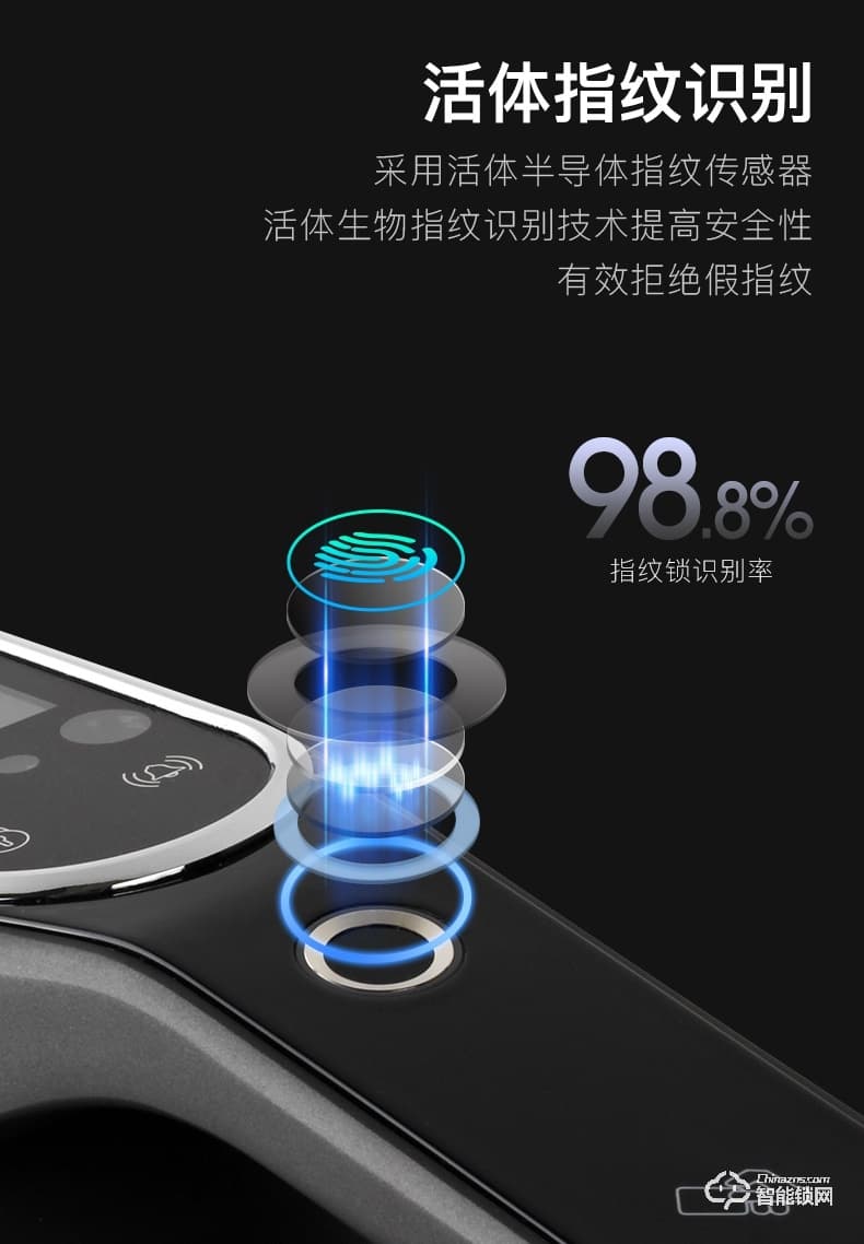 梵帝洛克智能锁三号监控指纹锁家用指纹锁