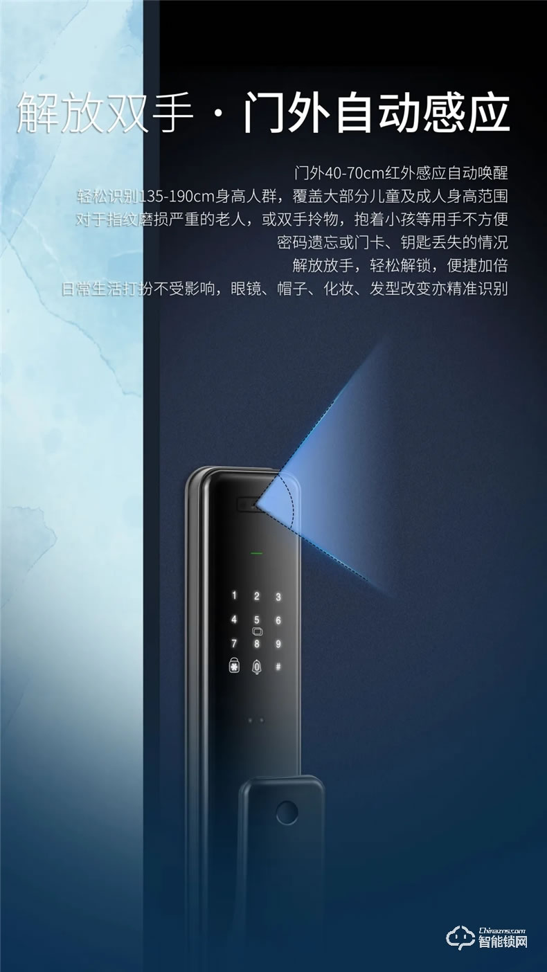 惠氏智能锁 S-R2人脸识别全自动智能锁