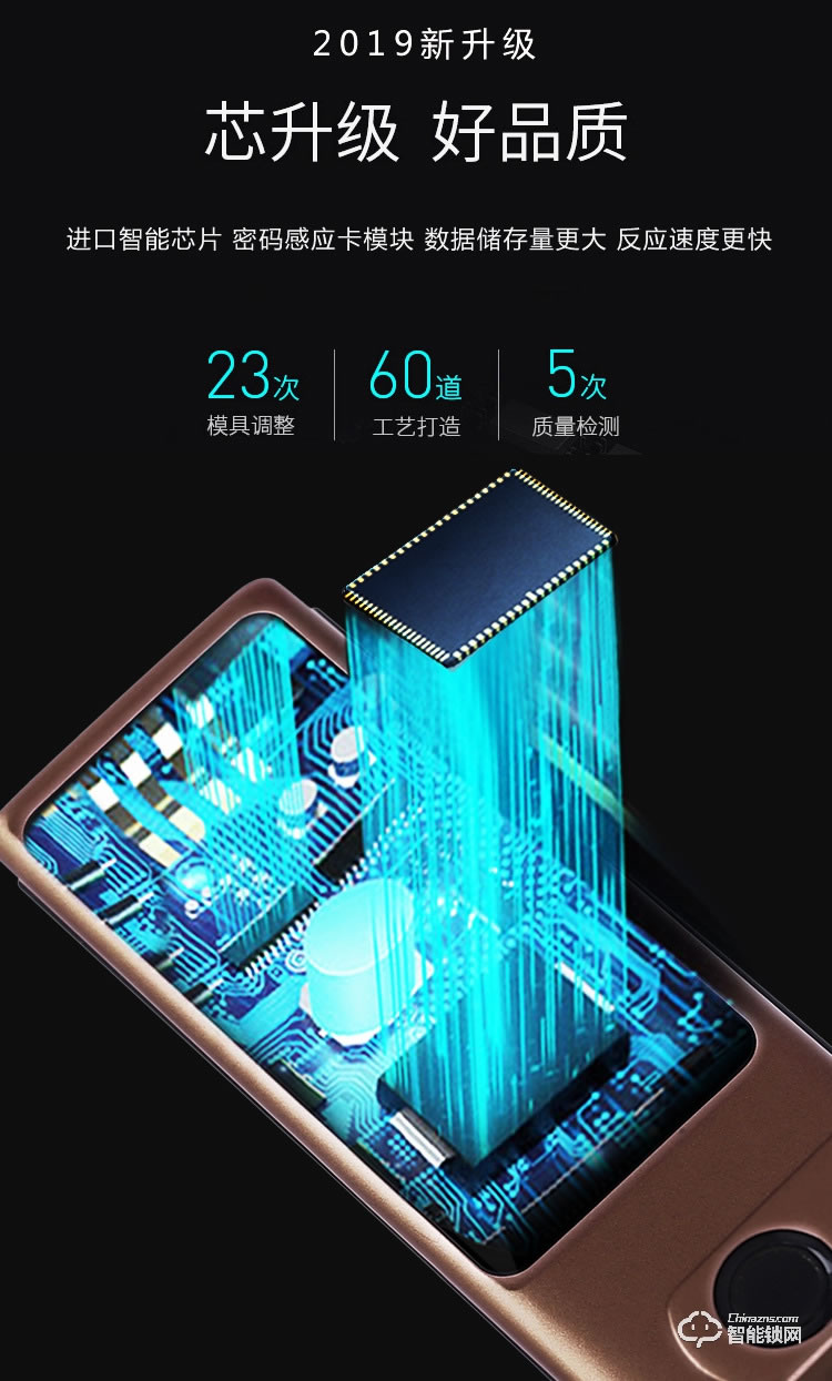 巨石智慧智能锁 Z2B公寓酒店木门防盗门锁