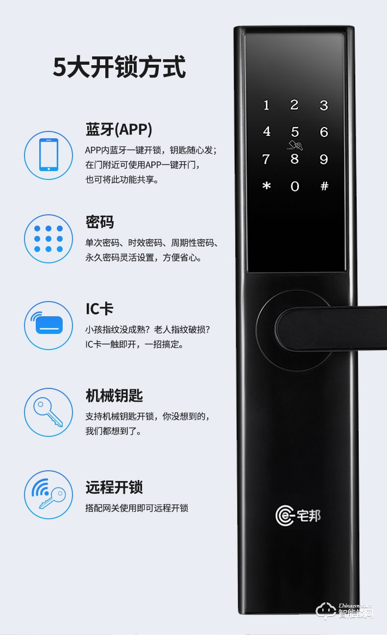 宅邦智能锁 3酒店智能门锁密码锁