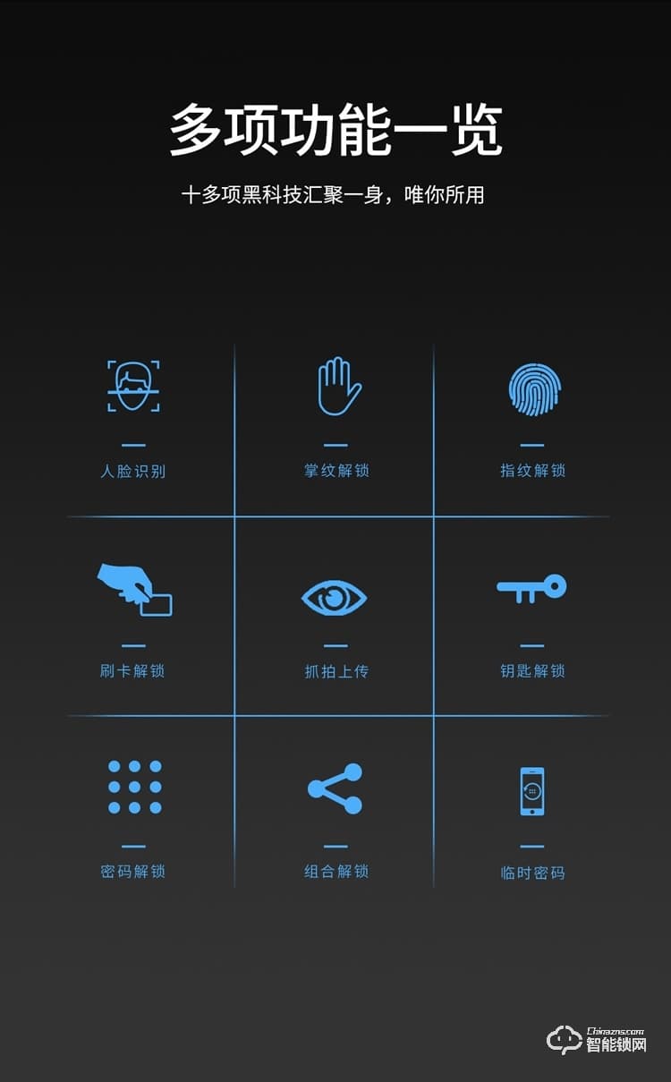皇家金盾智能锁 S500全自动猫眼指纹密码锁