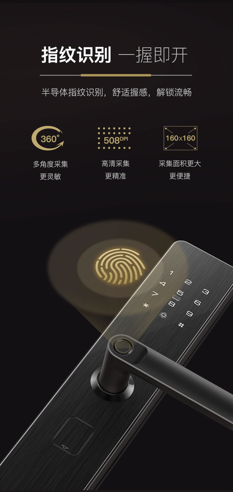 TCL智能锁 K6V家用防盗门半自动防盗智能锁