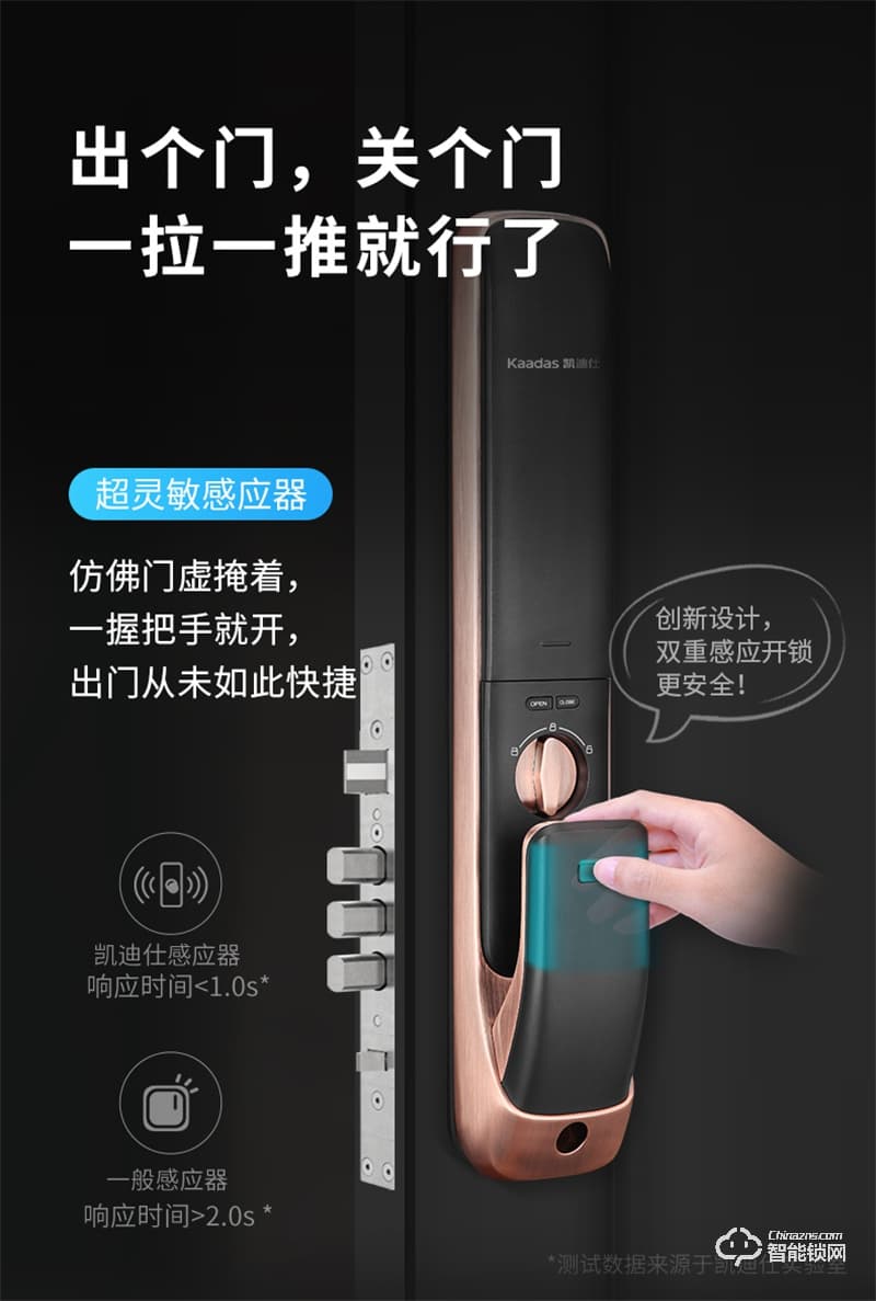 凯迪仕K20-W 全自动指纹锁家用防盗门智能门锁