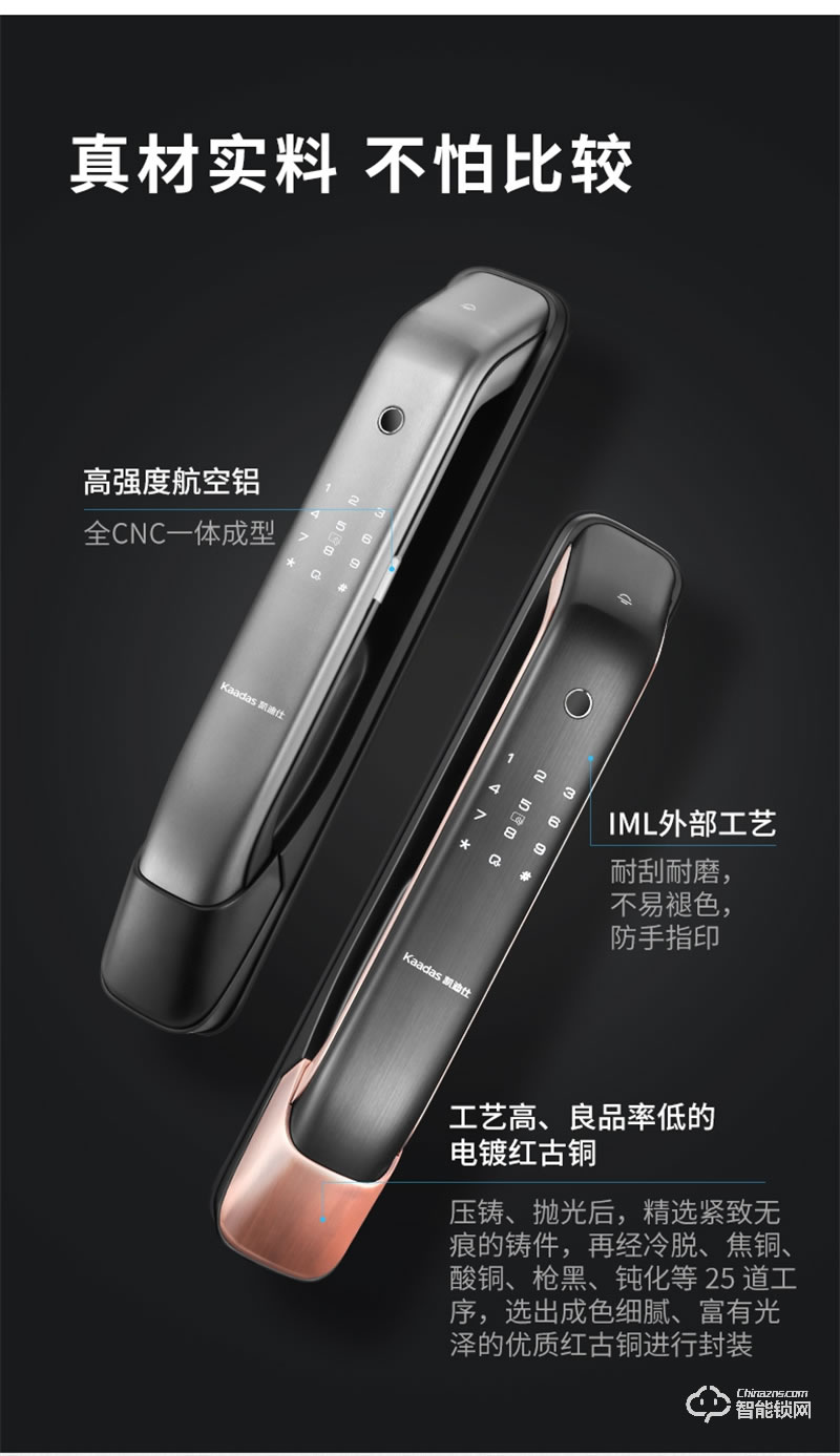 凯迪仕K20-W 全自动指纹锁家用防盗门智能门锁