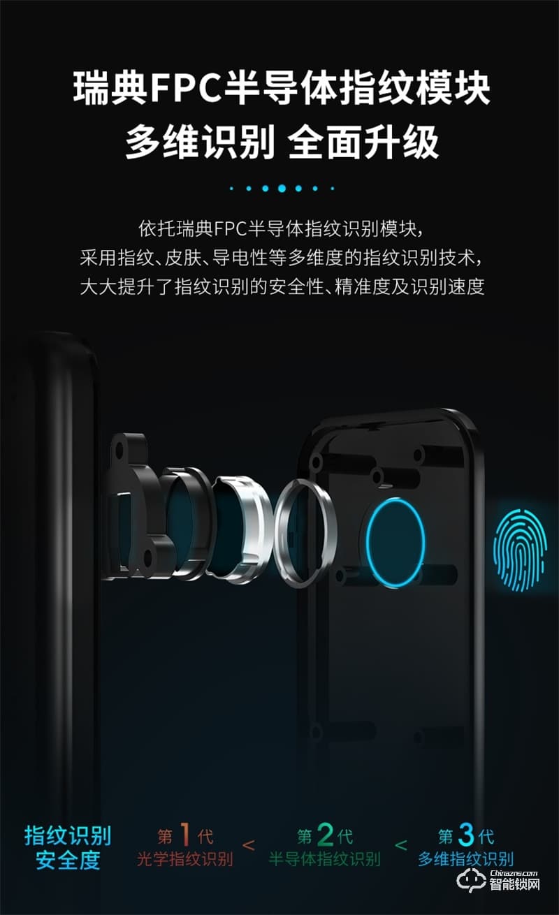 凯迪仕X200指纹锁家用防盗门密码锁门锁