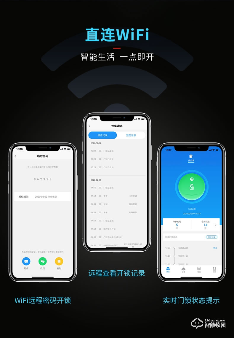 凯迪仕指纹锁X1 密码锁电子锁APP远程智控