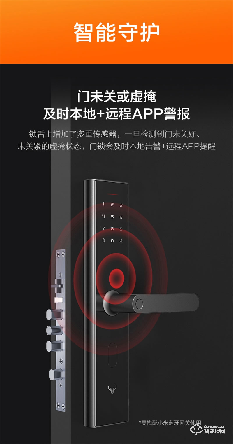 鹿客classic2x pro全自动智能锁 指纹锁密码电子锁